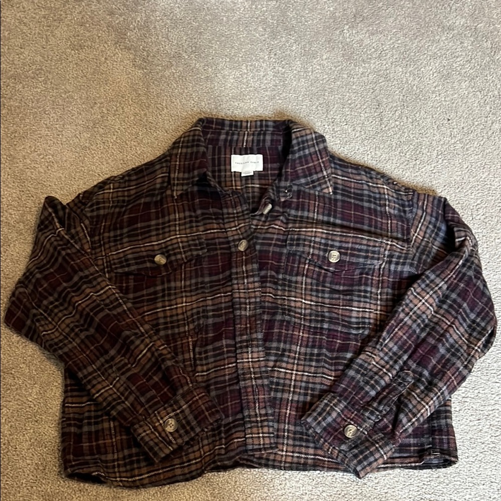American Eagle Multicolor Plaid Shirt